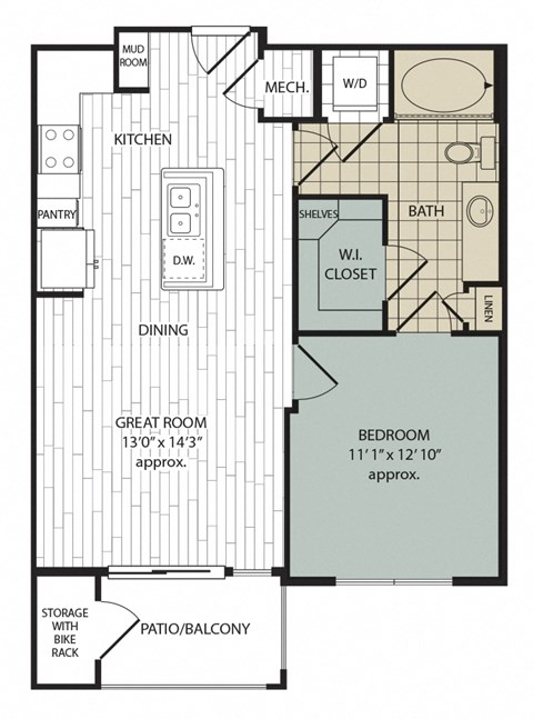 A3 Floor Plan at Arise Riverside, Austin Texas
